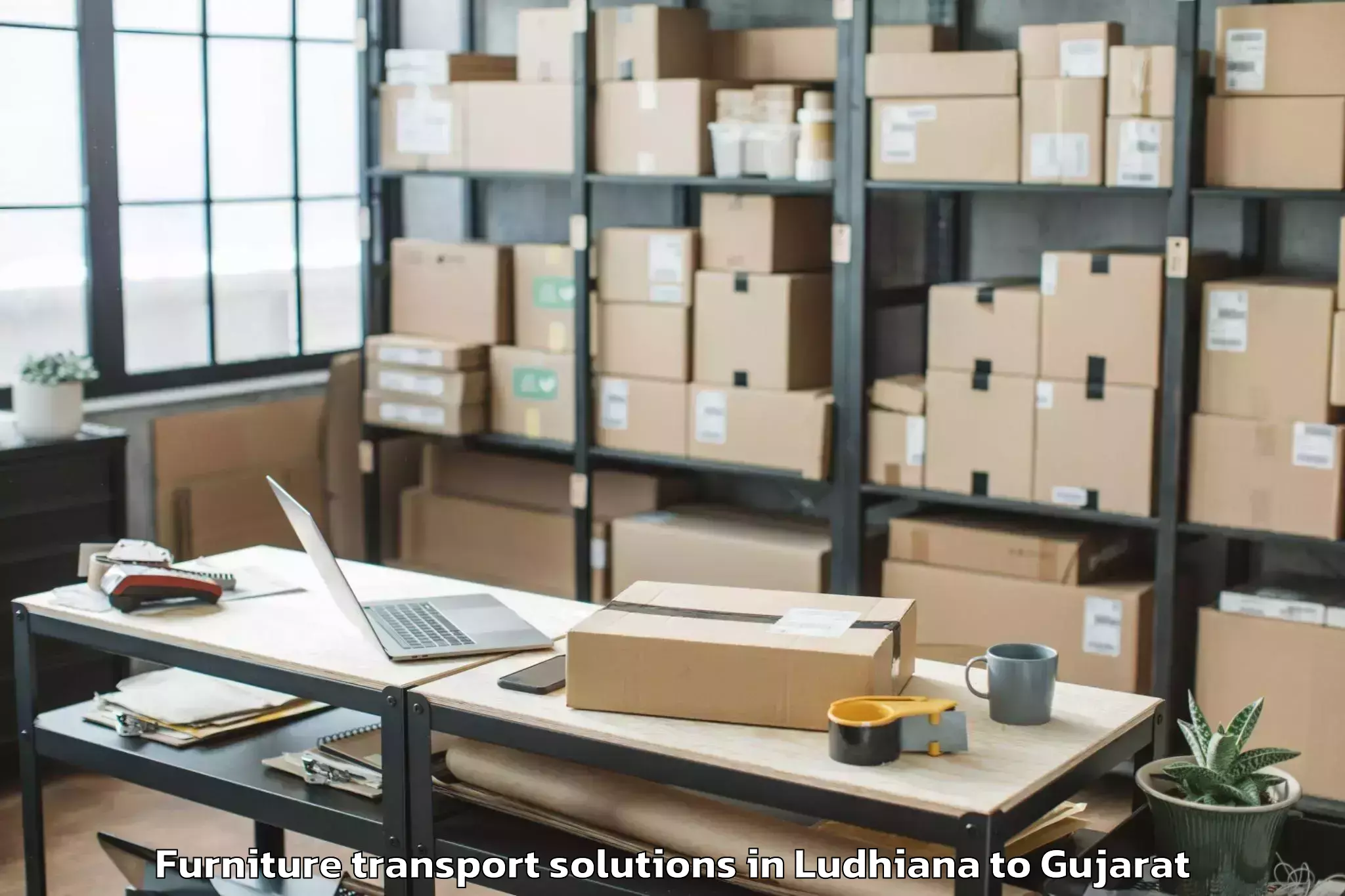 Discover Ludhiana to Madhavpur Furniture Transport Solutions